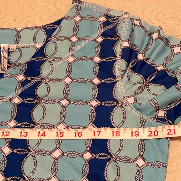 Lulu B size Medium Shades of Blue 3/4 Sleeve Top - Picture 6 of 9